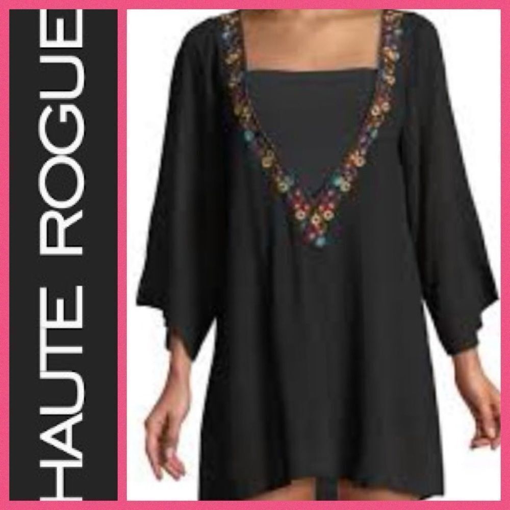 NWT MSRP $190 Haute Rogue 3/4-Sleeve Pullover Dress Women's Size Small